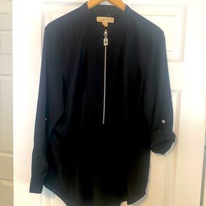 Michael Kors zip up blouse xl but fits like lg/xl